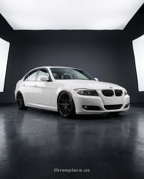 2011 BMW 335i xDrive with Niche 1PC M117 MISANO 5X120 19X8.5 +35 MATTE BLACK wheels