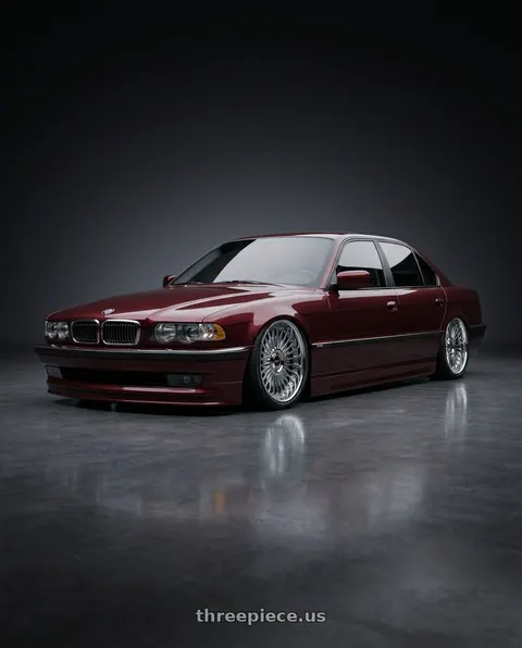 2001 BMW 740iL with Work Emitz Chrome 5x120 19x8.0 +12 wheels