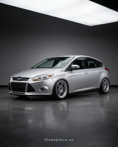 2011 Ford Focus with Enkei RPF1 5x100 16x7+35 Silver wheels