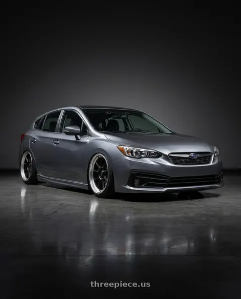 2022 Subaru Impreza Sport with Konig Countergram 5x100 18x8.5+40 Matte Black / Matte Machined Lip wheels