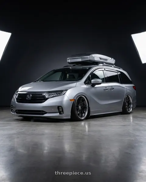 2024 Honda Odyssey with Work Gnosis Cvs 5x120 20x8+45 H Disk Matte Black wheels