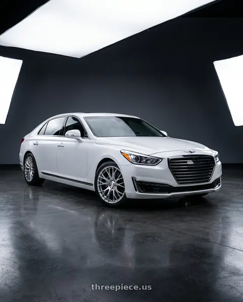 2018 Genesis G90 Ultimate with WedsSport SA-20R 5x114.3 20x8.5+38 VI Silver wheels