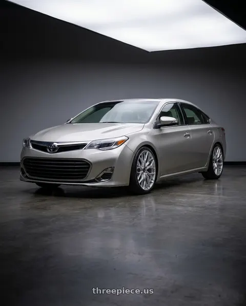 2013 Toyota Avalon with F1R FS3 5x114 18x8.5 +38 Machine Silver wheels