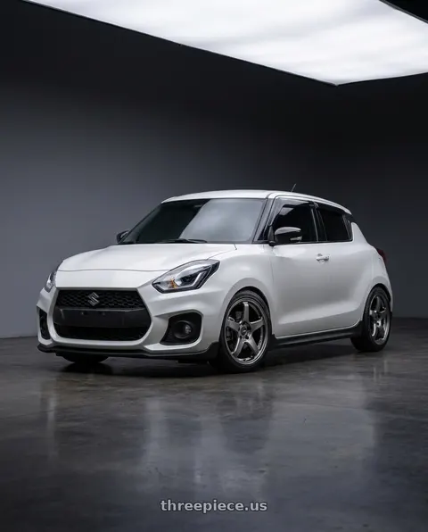 2019 Suzuki Swift sport with Enkei PF05 5x114.3 17x7+45 Dark Silver wheels
