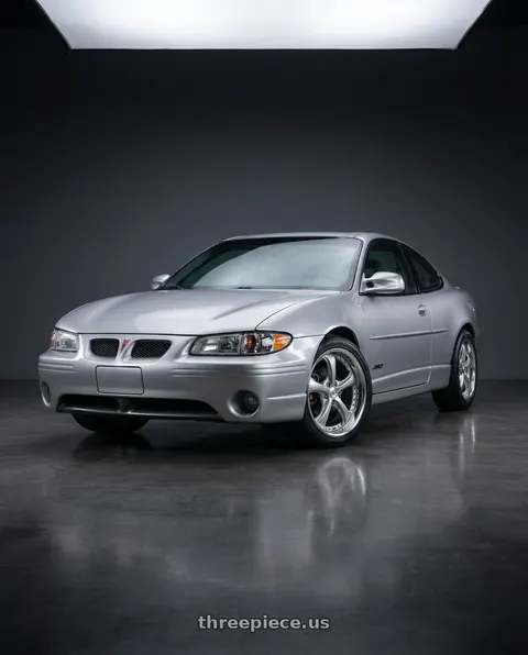 2002 Pontiac Grand Prix with Work Wheels VS-KF 5x115 18x8+40 Light Grey Silver A Disk FULL REVERSE wheels