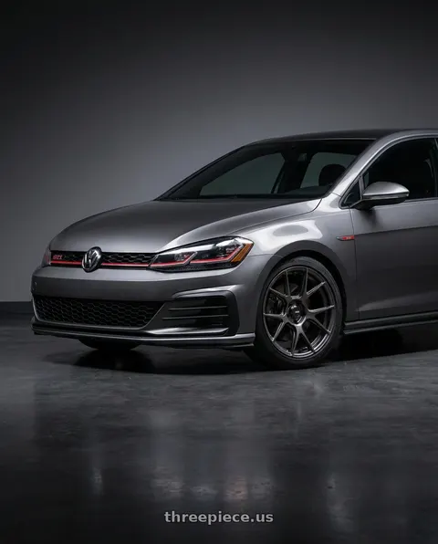 2019 Volkswagen GTI with Konig Ampliform 5x112 18x8.5+43 Dark Metallic Graphite wheels