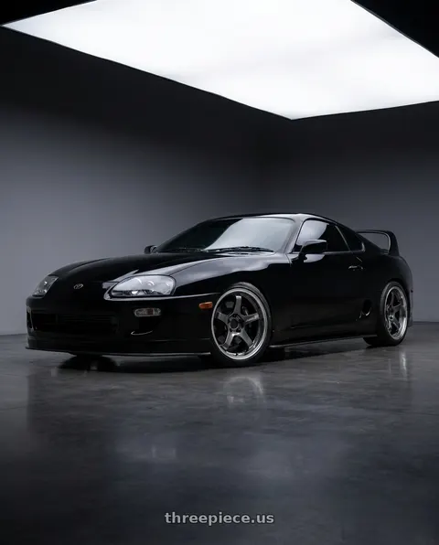 1994 Toyota Supra with Advan Racing GT BEYOND 5x120 19x9.5 +45 MACHINING & HYPER PLATINUM BLACK wheels