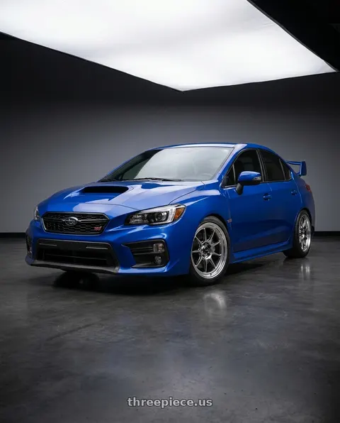 2018 Subaru WRX STI with Konig Countergram 5x114.3 18x8.5+43 Hyper Chrome / Machined Lip wheels