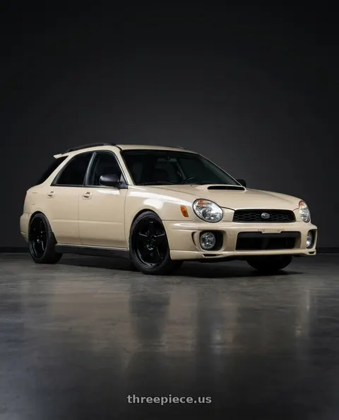 2002 Subaru Impreza WRX with KATANA RACING KR03 5x100 18x8 +40 Glossy Black wheels