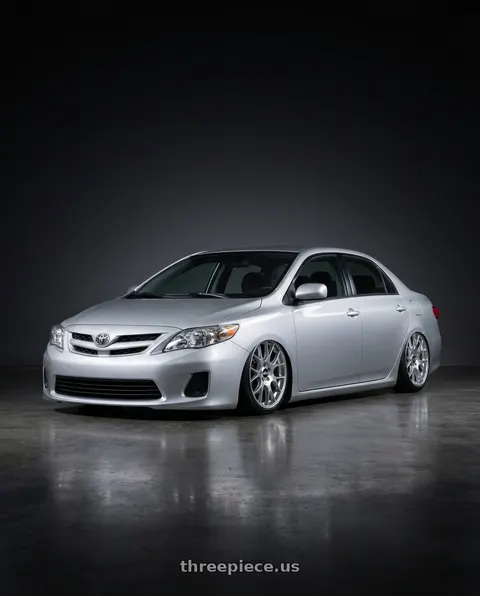 2011 Toyota Corolla with BBS CH-R 5x130 19x8.5 +51 Brilliant Silver Polished Rim Protector wheels