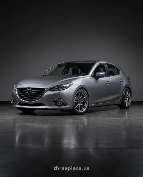 2017 Mazda 3 Grand Touring with Enkei TS-V 5x114.3 18x8+35 Storm Grey wheels