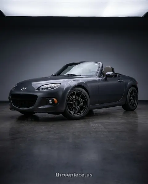 2014 Mazda MX-5 Miata with Konig 57B Dekagram 5x114.3 17x8 +40 Semi-matte Black wheels