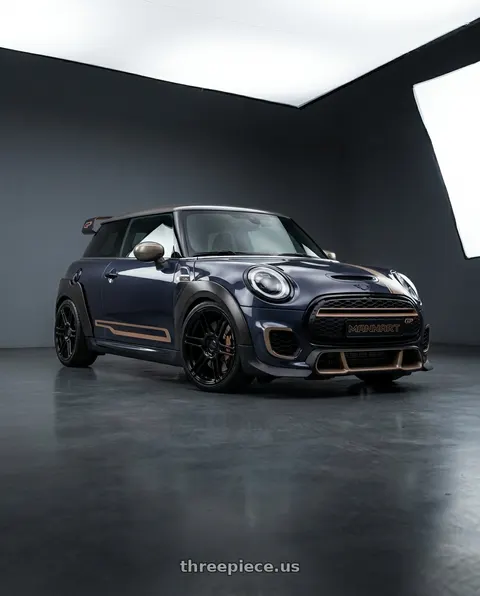 2020 Mini Cooper John Cooper Works with Aodhan AH09 5x114.3 18x9.5 +35 Gloss Silver Machined Face wheels