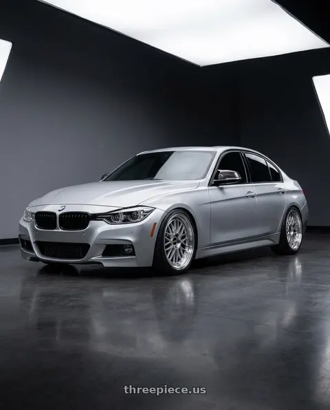2017 BMW 340i with BBS LM 5x120 20x8.5+32 Diamond Silver wheels