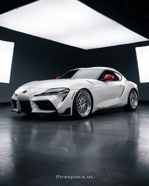 2026 Toyota GR Supra with Work Vs-Xx 5x100 18x11-29 R Disk Light Grey Silver wheels