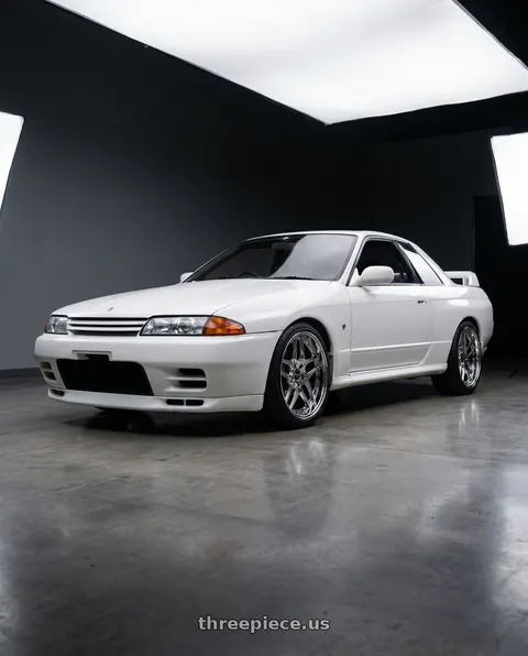 1992 Nissan Skyline GT-R with ESR Wheels CS15.2 5x114.3 18x9.5 +35 Vacuum Chrome wheels