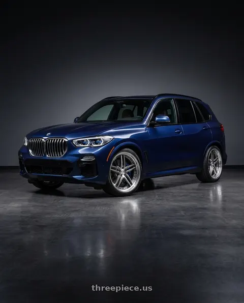 2026 BMW X5 with Work Gnosis Gr205 5x112 21x11+45 W Disk Buff Finish wheels
