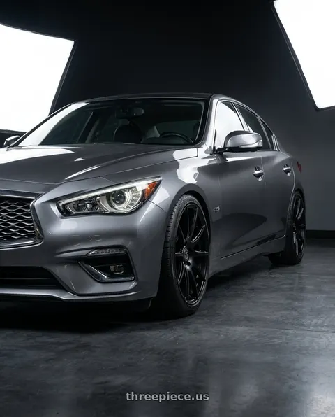 2021 INFINITI Q50 with Forgestar CF5V 5x114.3 19x9.5 +29 Satin Black wheels