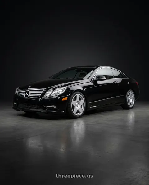 2013 Mercedes-Benz E350 4Matic with fifteen52 Tarmac 5x112 17X7.5 +40 SPEED SILVER (GLOSS SILVER) wheels