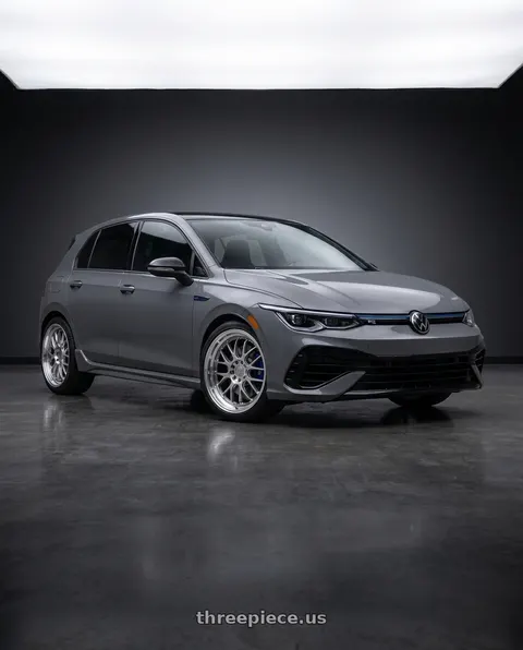 2026 Volkswagen Golf R with F1R F21 5x112/5x114.3 18x8.5 +45 Hyper Black/Polish Lip v2 wheels