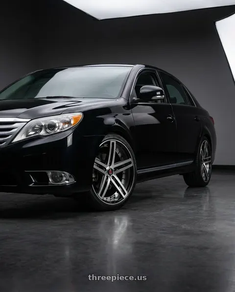 2011 Toyota Avalon with AXE WHEELS EX20 5x115 20x8.5 +25 Black And Polished Face wheels
