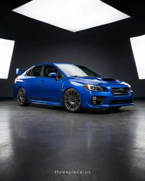 2018 Subaru WRX STI with Rotiform 1PC R158 OZR 5X100/5X114.3 18X8.5 +35 MATTE ANTHRACITE wheels
