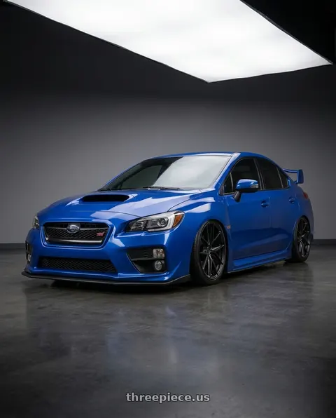2013 Subaru WRX STI with Niche 1PC M117 MISANO 5X114.3 18X9.5 +40 MATTE BLACK wheels