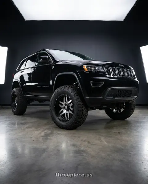 2021 Jeep Grand Cherokee with XD XD128 MACHETE 5X127 18X9 +18 MACHINED FACE BLACK RING wheels