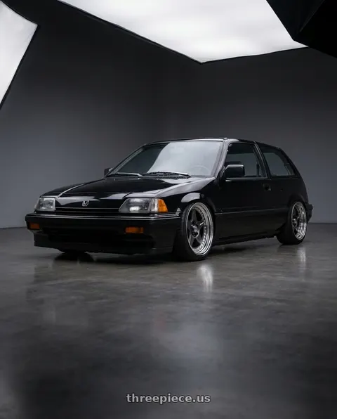 1987 Honda Civic with Work Meister Cr01 4x100 15x8+35 A Disk Matte Gunmetal wheels