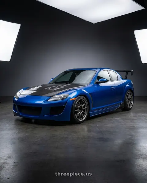 2010 Mazda RX-8 with WedsSport TC105X 5x114.3 18x8.5+32 EJ Titan Face: FR wheels