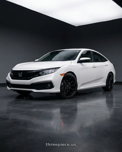 2019 Honda Civic with Cavallo CLV-44 5x110 / 5x114.3 18x8 +35 Gloss Black wheels