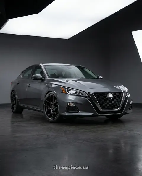 2021 Nissan Altima SV with Aodhan AFF2 5x114.3 19x8.5+35 Matte Black wheels