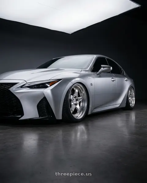 2024 Lexus IS300 F Sport Design with Work Meister S1 3P 5x114.3 18x9.5+35 L Disk Bright Buff Finish wheels