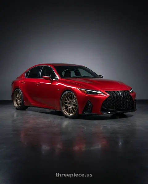 2023 Lexus IS500 with Volk Racing 21A 5x114.3 18X9.5+30  Bronze wheels