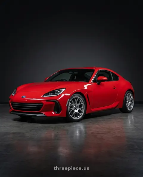 2026 Subaru BRZ with Enkei Raijin 5x100 18x8.5+45 Hyper Silver wheels