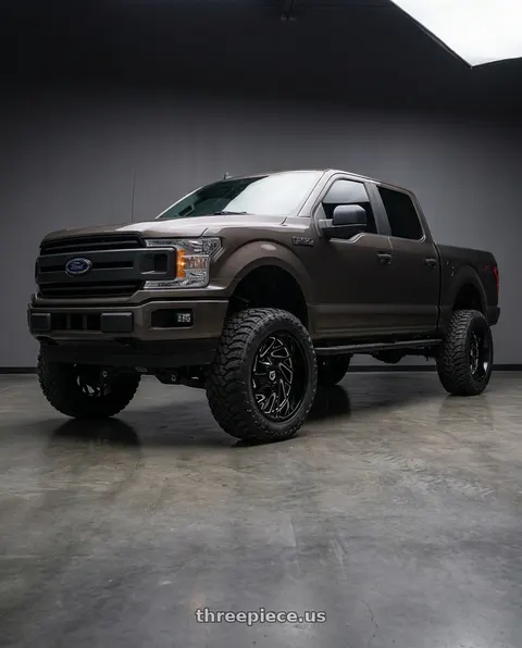 2019 Ford F-150 with Gear Off Road 769BM 6X135/6x139.7 22x10 -19 Gloss Black Milled wheels
