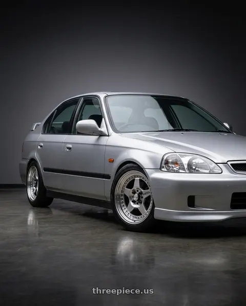 1999 Honda Civic with Work Meister Cr01 4x100 16x7.5+41 A Disk Bright Buff Finish wheels
