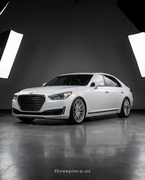 2018 Genesis G90 Ultimate with Axe CF2 5x114 20X10+40 SILVER wheels