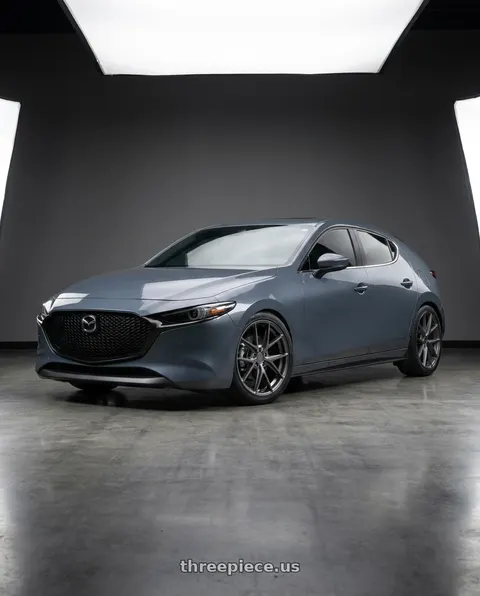 2023 Mazda 3 with Niche 1PC M116 MISANO 5X114.3 18X9.5 +40 MATTE GUN METAL wheels