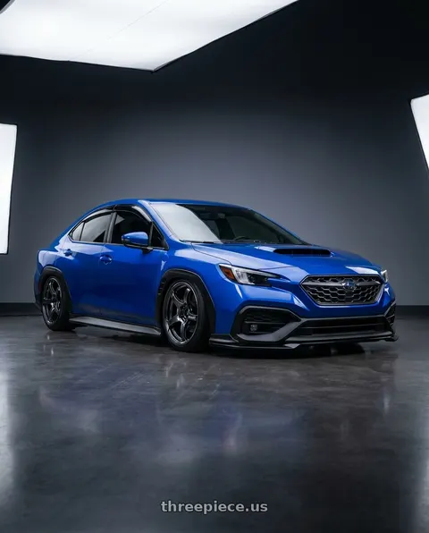 2023 Subaru WRX with Advan Racing TC4 5x120 18x9.5 +38 BLACK CHROME wheels