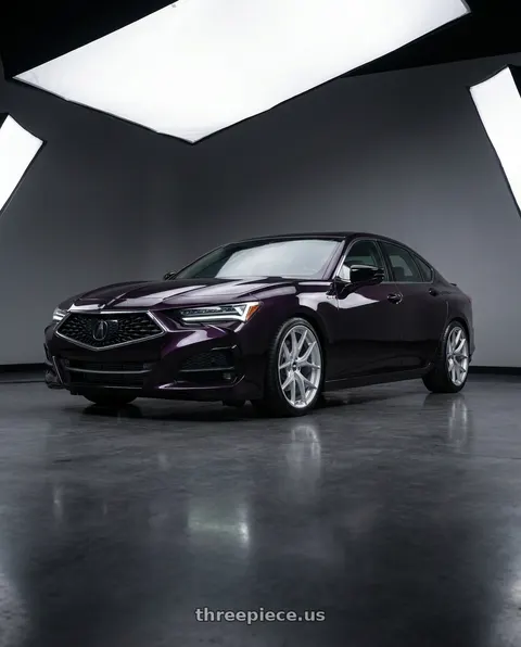 2021 Acura TLX SH-AWD with ESR Wheels FORGETECH SERIES RF2 5x120 19x8.5 +30 Hyper Silver wheels