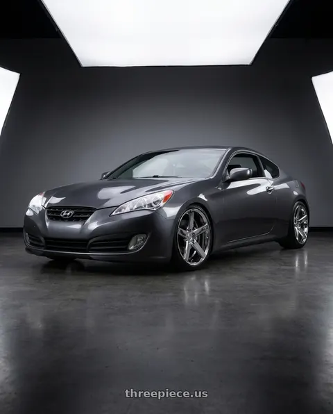 2010 Hyundai Genesis Coupe with Niche 1PC M132 MILAN 5X114.3 20X8.5 +35 CHROME PLATED wheels