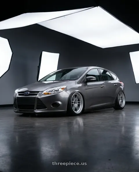 2014 Ford Focus with Enkei RPF1RS 5x114.3 18x9.5+12 Silver wheels