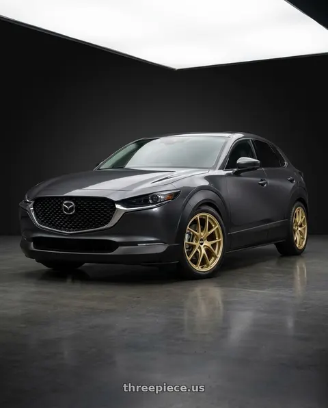 2020 Mazda CX-30 with BBS RI-A 5x114.3 18x8.5 +35 Gold wheels