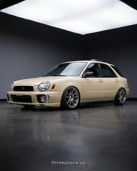 2002 Subaru wrx with F1R F107 5x100/5x114.3 17x8 +35 Hyper Black wheels