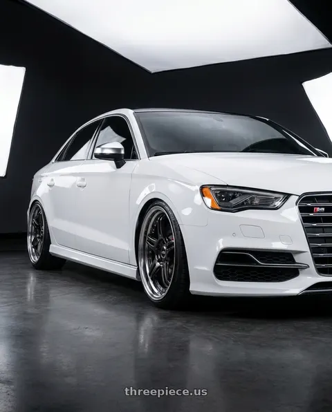 2015 Audi S3 with SSR Professor SPX STD 5x112 20X10+37 NR Disk Prism Dark Gunmetallic wheels
