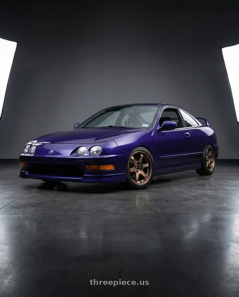 1998 Acura Integra with Volk Racing TE37 SONIC 4x100 16x7+35 Bronze wheels