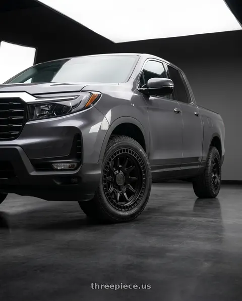 2021 Honda Ridgeline Sport with Black Rhino CALICO 5X120 17X8.5 +34 MATTE BLACK wheels