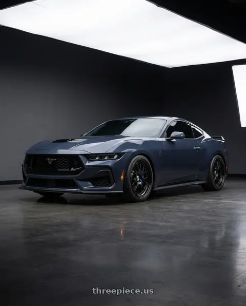 2024 Ford Mustang with SSR Professor MS3 5x114.3 20x11+6 HP Disk Flat Black wheels
