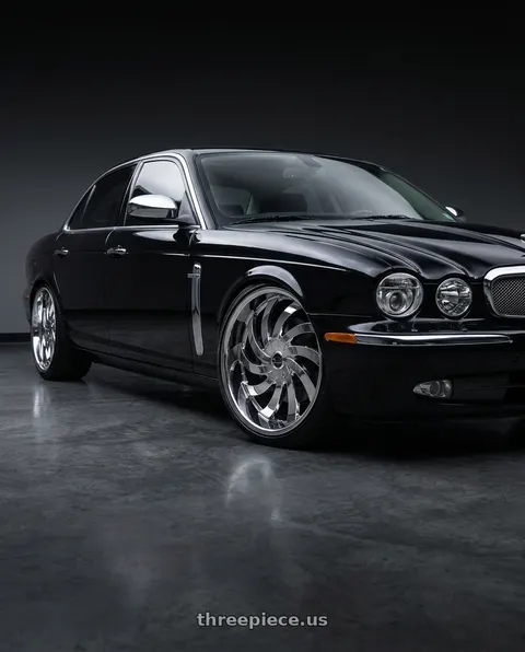 2008 Jaguar XJ8 with Strada FLAME 5x114.3 / 5x120 20x8.5 35MM Chrome wheels
